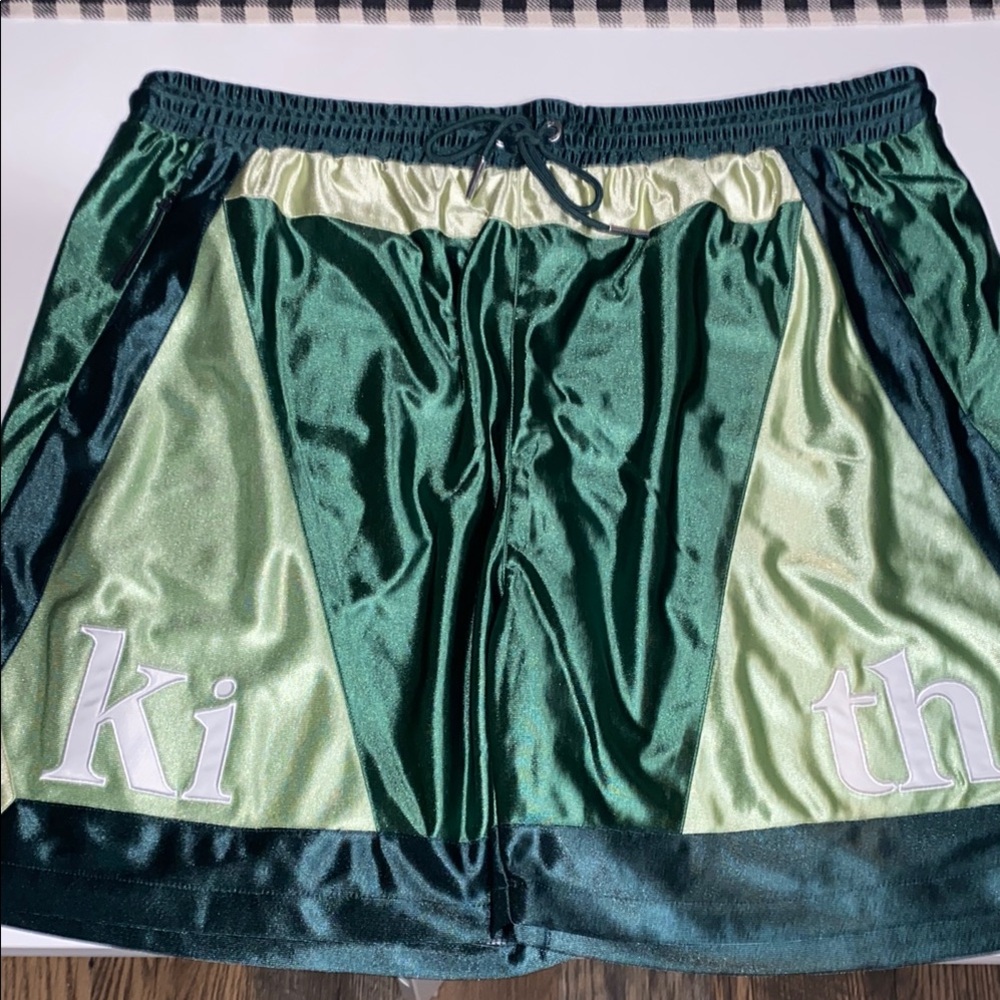 Kith Green and Cream Athletic Shorts